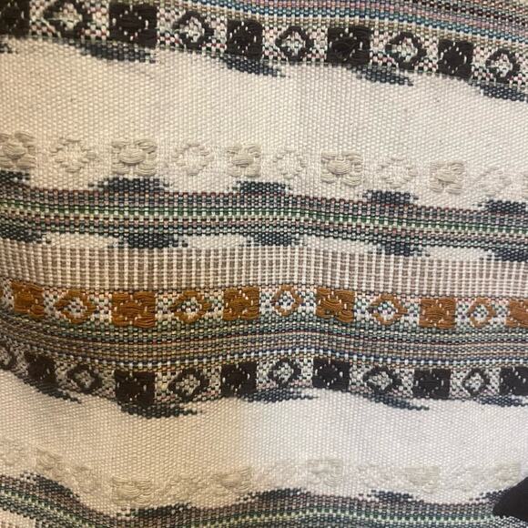 Vintage Tantrums Tapestry Geometric Print One Button Blazer Cream Tan Size 1X - Picture 4 of 6